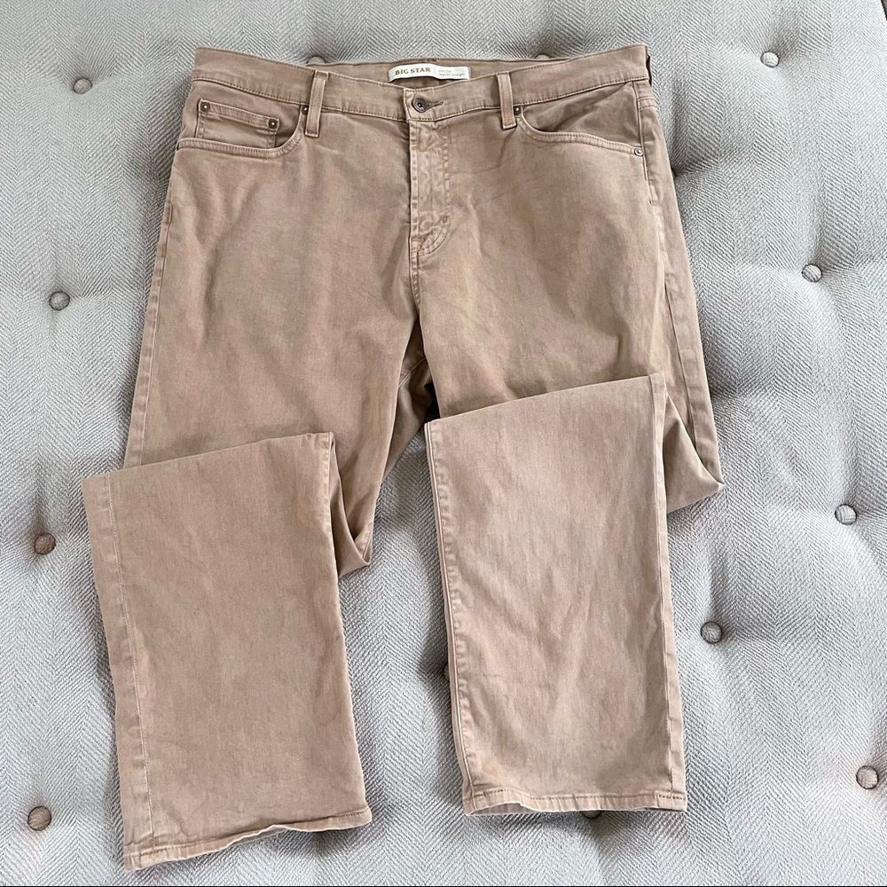 Big Star Union Regular Straight Khaki Color Jeans 38 x 31
